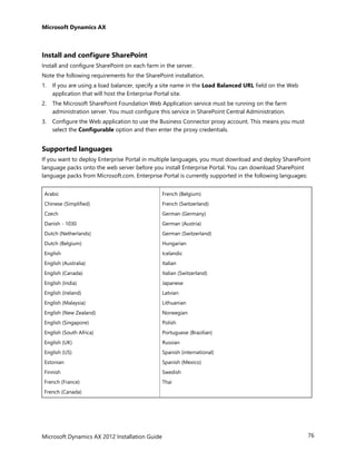 AX 2012 R3 Installation Guide | PDF