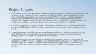 Project Management and Accounting concepts in Dynamics AX2012 R3 | PPTX