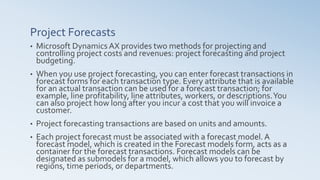 Project Management and Accounting concepts in Dynamics AX2012 R3 | PPTX
