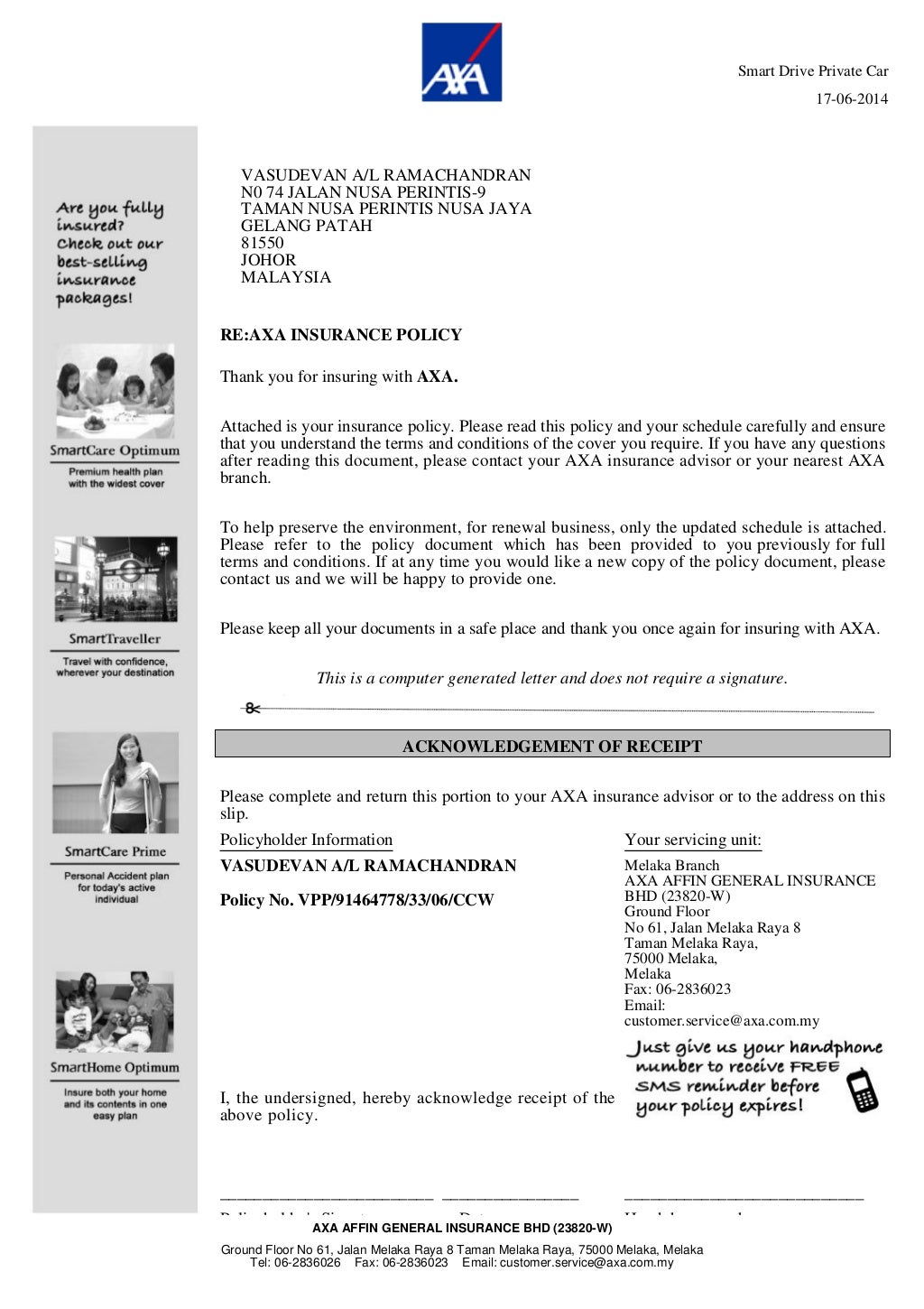 Axa policy (jln1910)