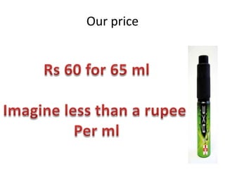 Our priceRs 60 for 65 mlImagine less than a rupee Per ml