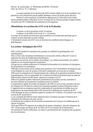 Service de gynécologie et Obstétrique de Belfort El harrach
Chef de Service Pr T Djenaoui

        La nature pulsatile de ...