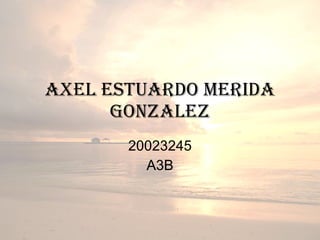 Axel Estuardo merida gonzalez 20023245 A3B 