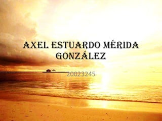 Axel Estuardo Mérida González 20023245 