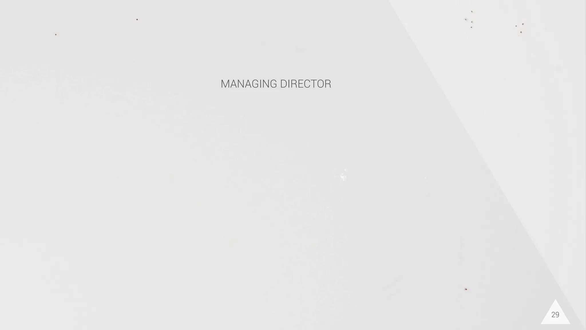 29
MANAGING DIRECTOR
 
