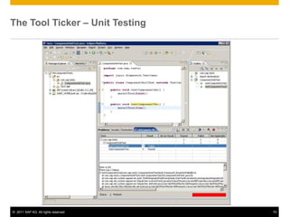 The Tool Ticker – Unit Testing




© 2011 SAP AG. All rights reserved.   70
 