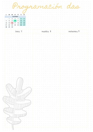 Setembro
luns 7 martes 8 mércores 9
 