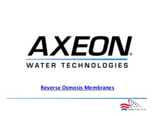 Reverse Osmosis Membranes
 