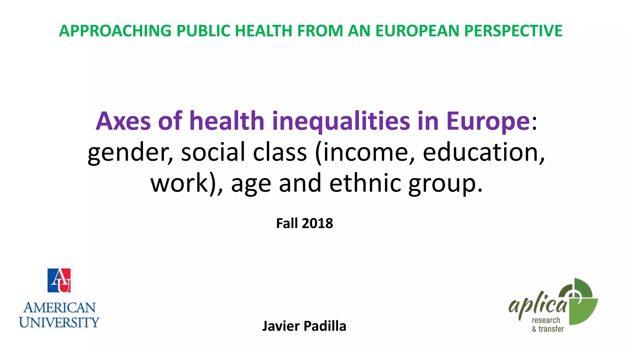 Axes of health inequality. PPTX Medical Health