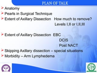 axillary dissection-current Place in breast cancer staging.pptx
