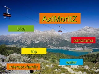 AxiMoritZ
    bike

                           panorama

           trip

                        water
Intersoc-family
 