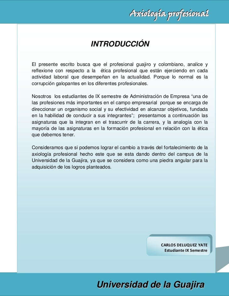 Axiología, ETICA PROFESIONAL EN LA ADMINISTRACION DE EMPRESAS