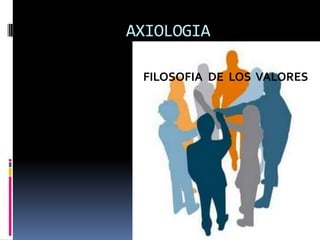 AXIOLOGIA

 FILOSOFIA DE LOS VALORES
 
