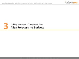 Hospital and Healthcare System Strategic Planning and Financial Forecasting