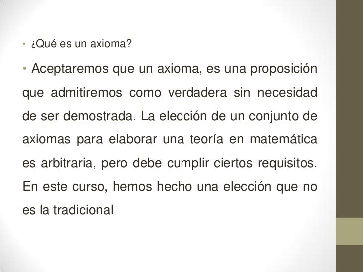 Axiomas