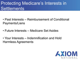 MSP statute prohibits Medicare from making payment if payment has been made or can reasonably be expected to be made by the following primary plans: group health plans, worker’s compensation plans, liability insurance(to include self-insurance) or no-fault insurance