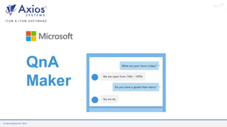 Axios System Webinar: Improve your ITSM delivery with AI Chatbots | PPT