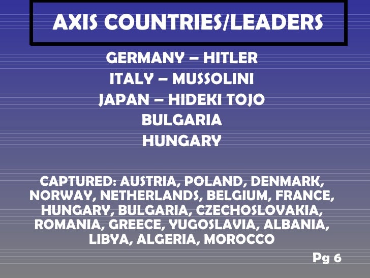 Ww2 Axis Allied Countries Leaders