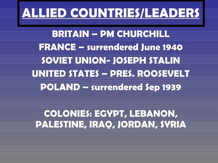 who were the allied powers