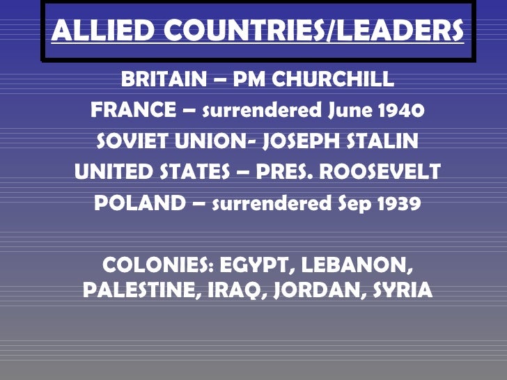 What countries were part of the Allied Powers?