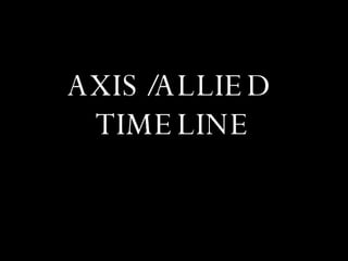 AXIS/ALLIED  TIMELINE 