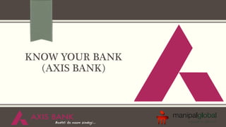 KNOW YOUR BANK
(AXIS BANK)
 