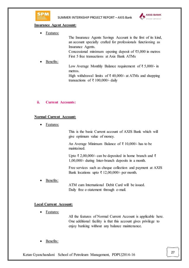 Axis bank retail banking