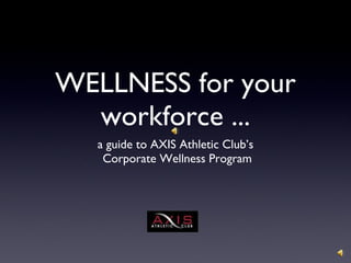 WELLNESS for your workforce ... ,[object Object],[object Object]