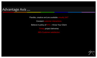 How we do it…design process …Design is the conscious effort to impose a meaningful order. — Victor PapanekIDEATIONEVOLUTIONREALISATIONCONCEPTUALISATIONUnderstanding of BriefResearch and AnalysisRedefining BriefInitial Conceptualisation and finalisationConcept ApplicationDocumentationExecution2134