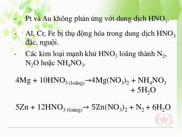 Axit Nitric Muối Nitrat Axit Nitric Muối Nitrat