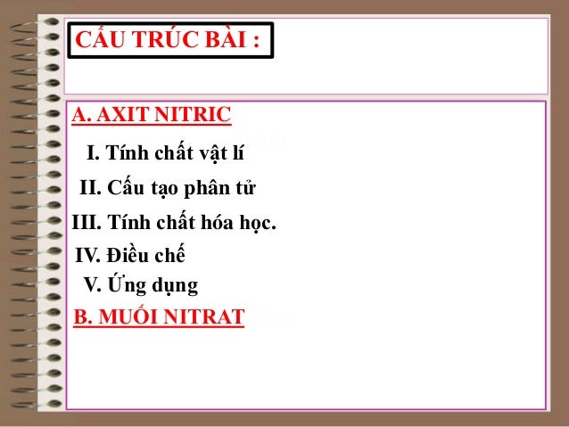 Axit Nitric Muối Nitrat Phạm Thị Thương