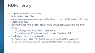 Cloud-Optimized HDF5 Files - Current Status | PPT