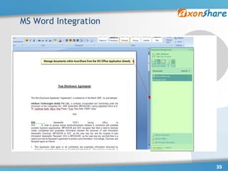 MS Word Integration




                      35
 