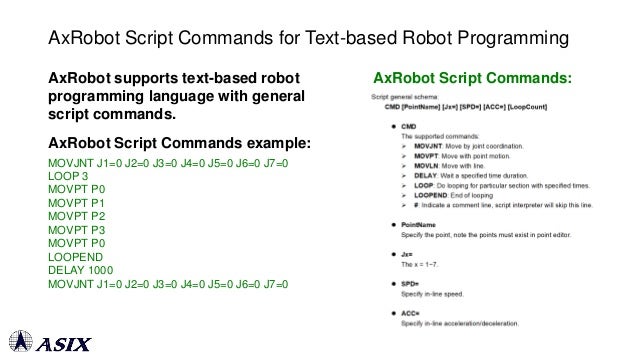AxRobot Robot Programming Tutorial I -- Offline Programming | PPT