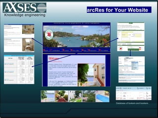 Knowledge engineering arcRes for Your Website Database of lookers and bookers 