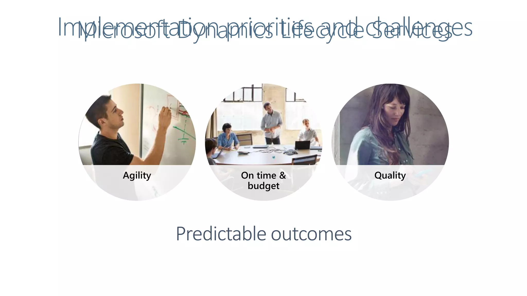 Microsoft Dynamics Lifecycle ServicesImplementation priorities and challenges
 