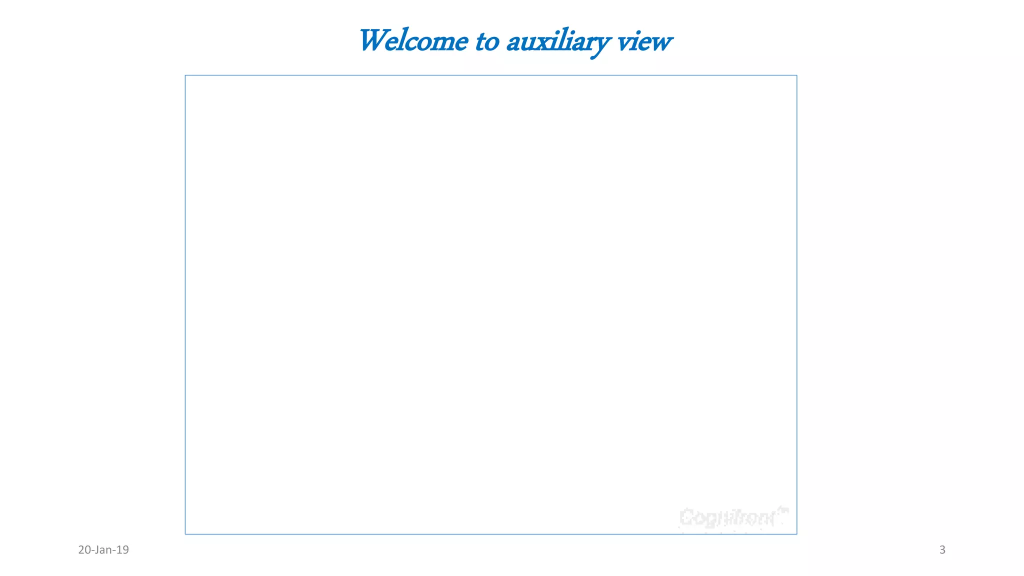 Welcome to auxiliary view
20-Jan-19 3
 