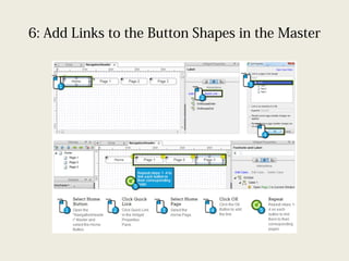 6: Add Links to the Button Shapes in the Master
 