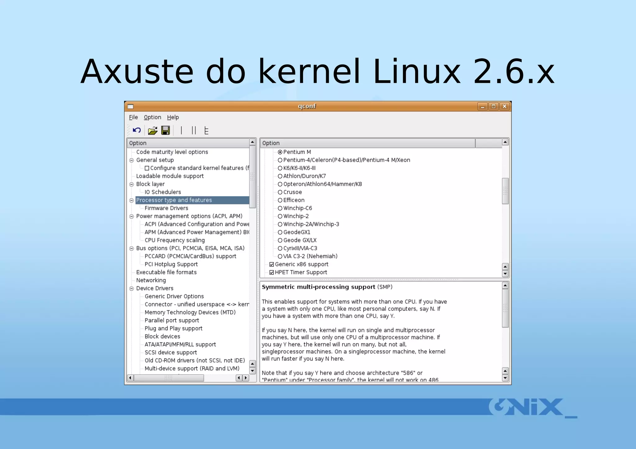 Axuste do kernel Linux 2.6.x 
