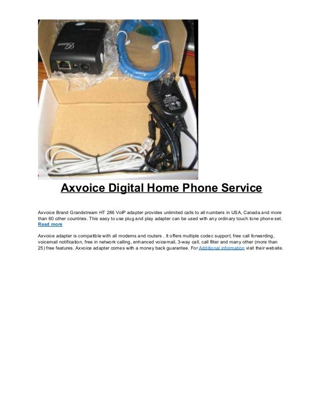 Axvoice Digital Home Phone Service