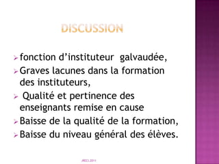 Analyse documentaireJRECI,2011