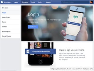 https://developers.facebook.com/products/login/

 
