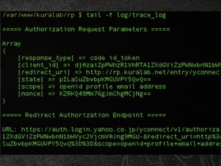 ID Token
J^٥ȤΥ` (JSON Web Token)	

iss C Issuer	

sub C Subject, End-user Identi?er	

aud C Audience, Client ID	

iat - issued at	

exp - expiry

 