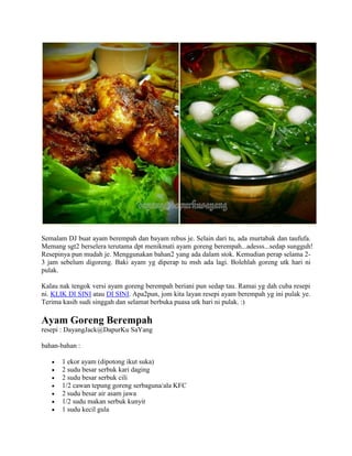 Ayam Goreng Berempah