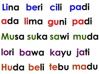 Li na be ri ci li a da li ma gu ni Mu sa su ka pa di lo ri ba wa ka yu Hu da be li te bu pa di sa wi mu da ja ti ma du 