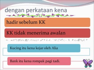 dengan perkataan kena 