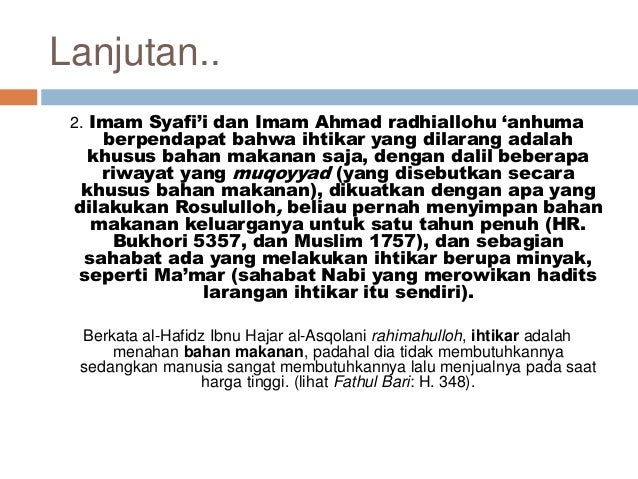Ayat dan hadits tentang mekanisme pasar