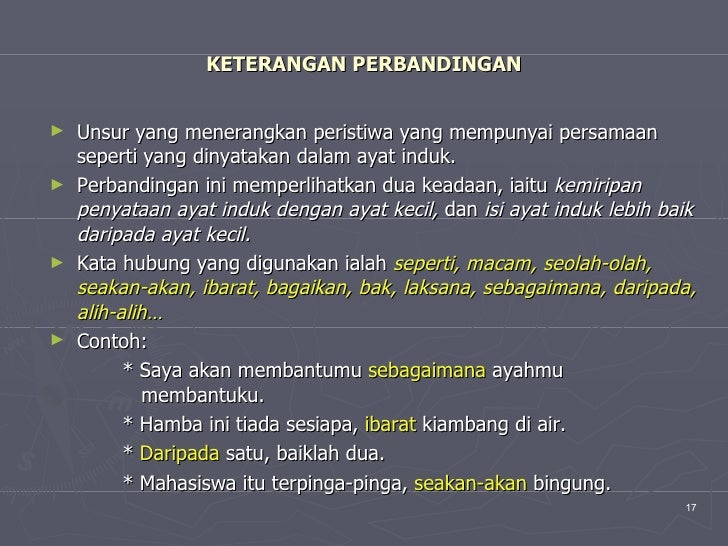 Contoh Ayat Majmuk Keterangan - Kerkoso