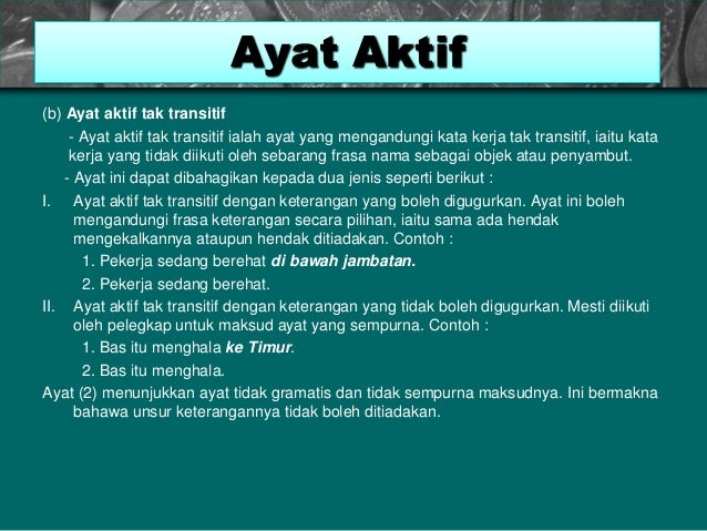Ayat pasif dan aktif