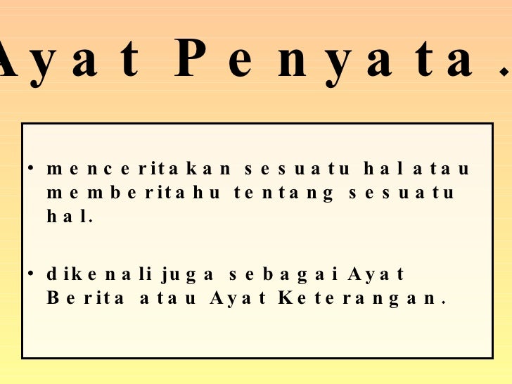 Ayat Penyata